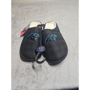 Men's FOCO NFL Carolina Panthers Team Slippers Slip on House Shoes Size 7-8